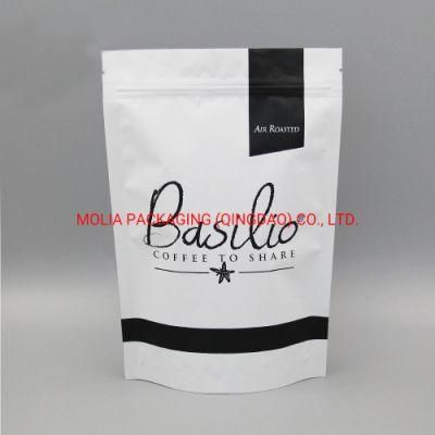 Custom Logo Printing Matte Food Grade Aluminum Stand up Pouches with Zipper/Tear Notches/Clear Windows