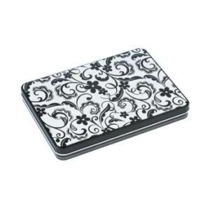 Black Tinplate Case with Flower Case