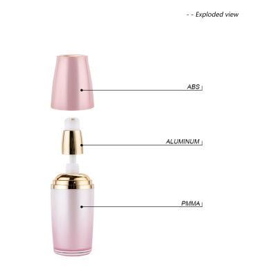 30ml 50ml 120ml Onion Shape Luxury Acrylic Empty Cosmetic Bottle