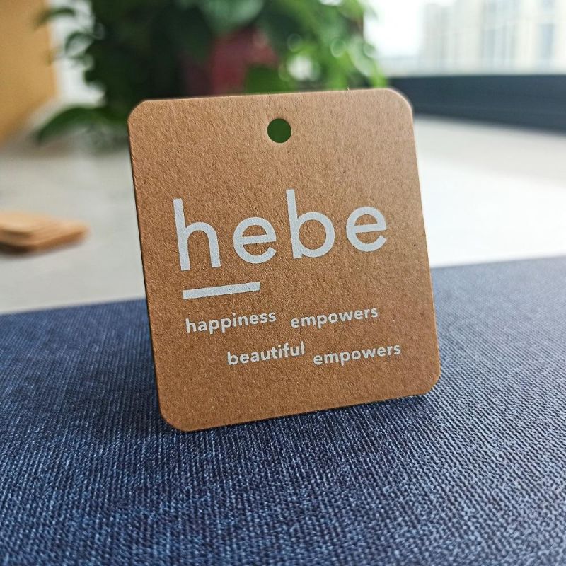 Wholesale Custom Brown Kraft Paper Tag Cardboard Kraft Hang Tags for Clothing