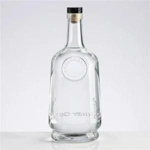 Factory Direct Sale 250ml 375ml 500ml 700ml Super Flint Brandy Sake Tequila Glass Bottle with Cork Cap