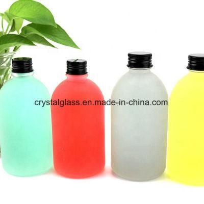 250ml Flint Clear Boston Round Glass Bottle with Metal Cap for Honey, Juice and Wine