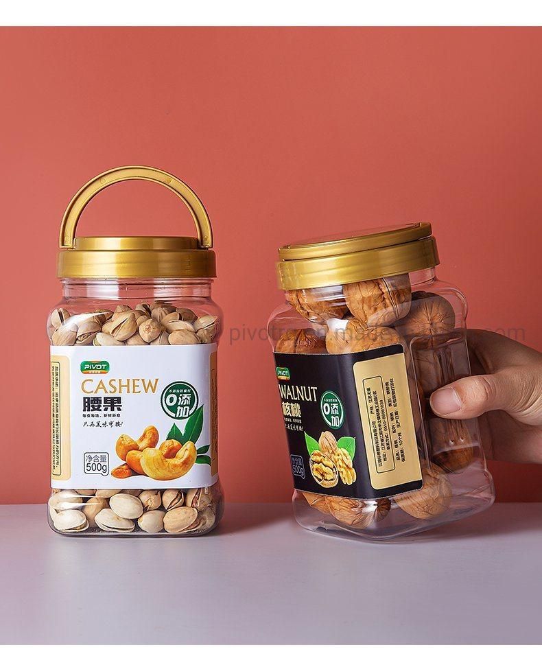 2800ml Big Size Food Pet Plastic Jar with Hand Lift Cover for Nuts