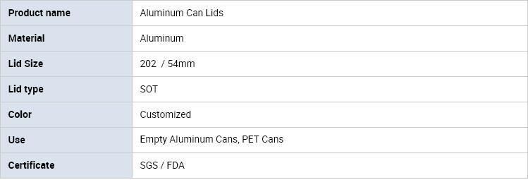 Aluminum Pop Cans Ends B64 Can Lids with Factory Price