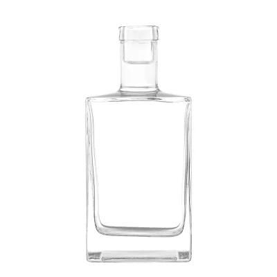 Clear Glass Liquor Bottle Hot Selling Custom Shape Whiskey Empty Bottles