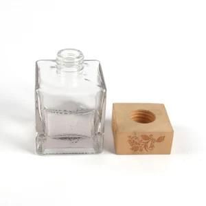 High Quality OEM Square Wood Cap Wood Cover Screw Cap for Perfume and Diffuser