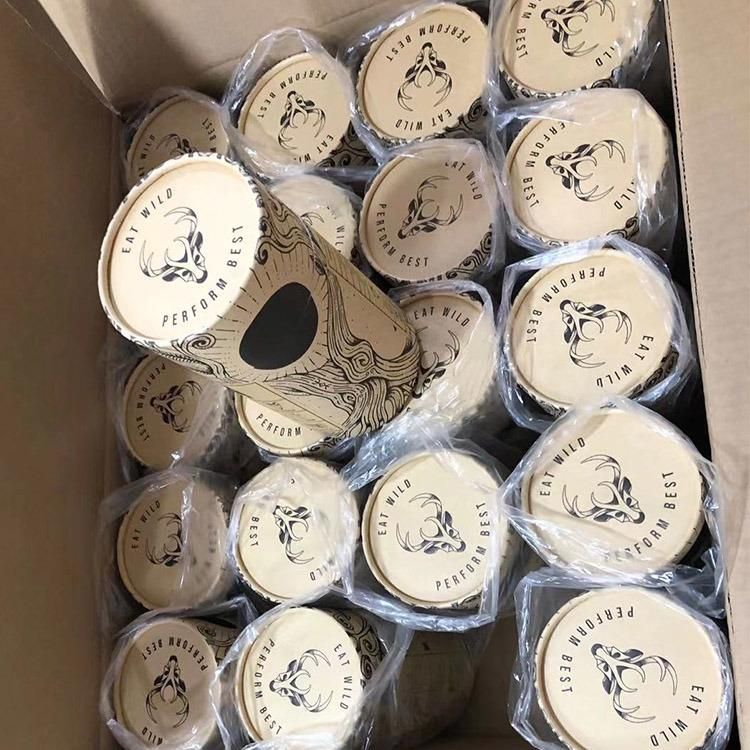 Firstsail Custom Eco Friendly Cardboard Cylinder Box Kraft Paper Tube Packaging with Handle for Water Bottle Food Coffee Bean Bath Salt Tea