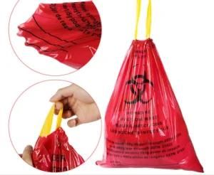 Custom Portable Plastic Garbage Bag Drawstring Trash Rubbish Refuse Bags 100% Virgin
