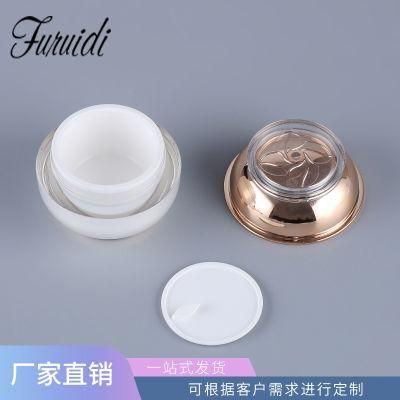 Wholesale Custom Glossy Golden Silver 15g 30g 50g New Design Shape Cosmetics Packaging Face Cream Cosmetic Jars