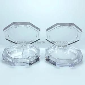 B038 Octagonal Customized Makeup Plastic Eyeshadow Jar