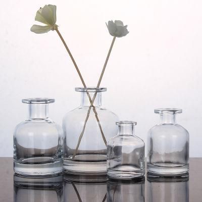 50ml 100ml 150ml Clear Round Aroma Reed Diffuser Decorative Air Freshener Glass Bottles