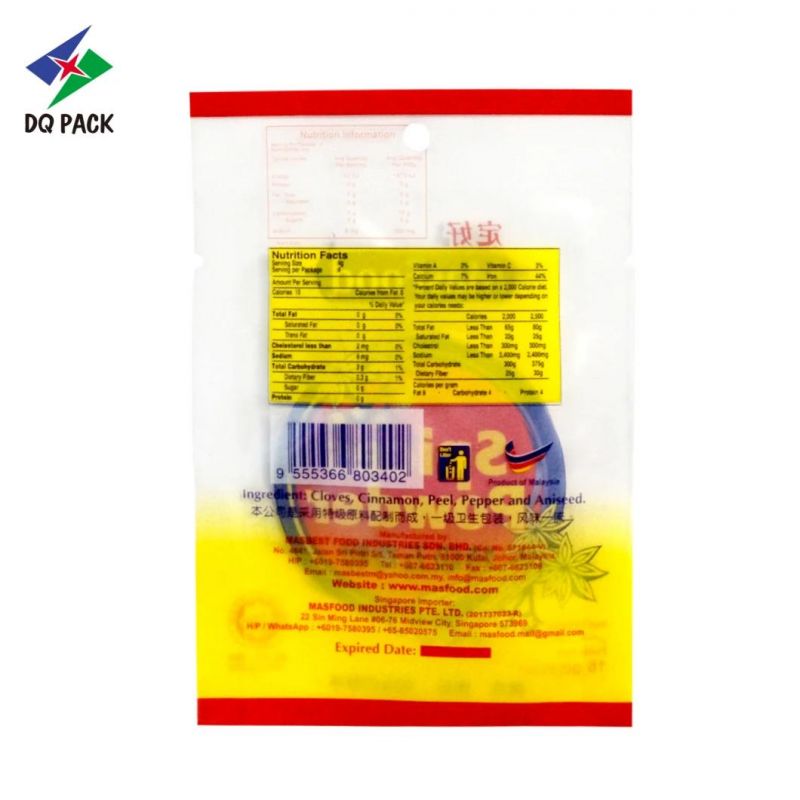 Customized Printing 3 Side Seal Bag for Seasoning Food Packaging Plastic Bag