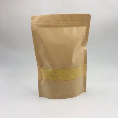 Kraft / Plastic Mylar Zip Lock Bags for 250g Coffee Cookie