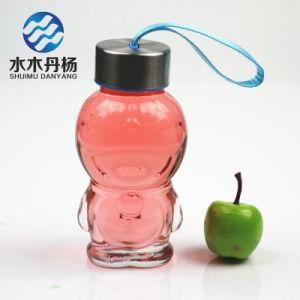 Fancy Hello Kitty Juice Glass Bottle Beverage Bottle with Metal Lid