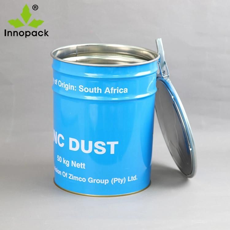 Factory 18 Liter Metal Bucket Paint Pail with Lock Ring Lid