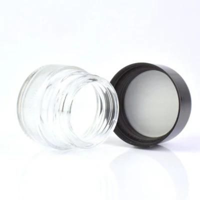 Black Child Resistant Glass Jar 5g 50g 70g 110g Glas Jars Packaging Airtight Water Leskproof Container Dome Arch Type