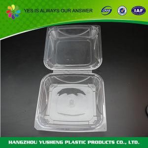 Pet Plastic Two Compartmnet Take Away Disposable Lunch Box