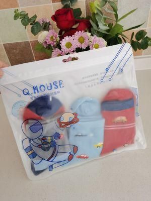 High Quality Wholesale Plastic Laminated Children Socks Package Bag with Zipper