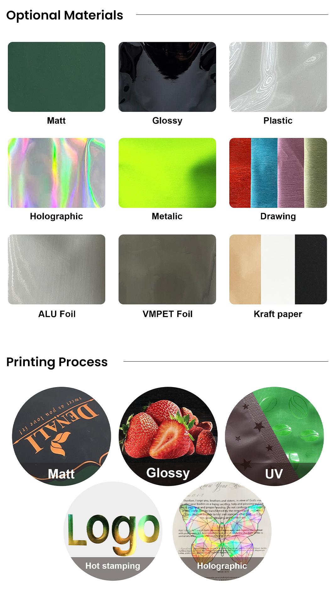 ZB Packaging Food-Grade Plastic Flat Bottom Zipper Food Packaging Bag