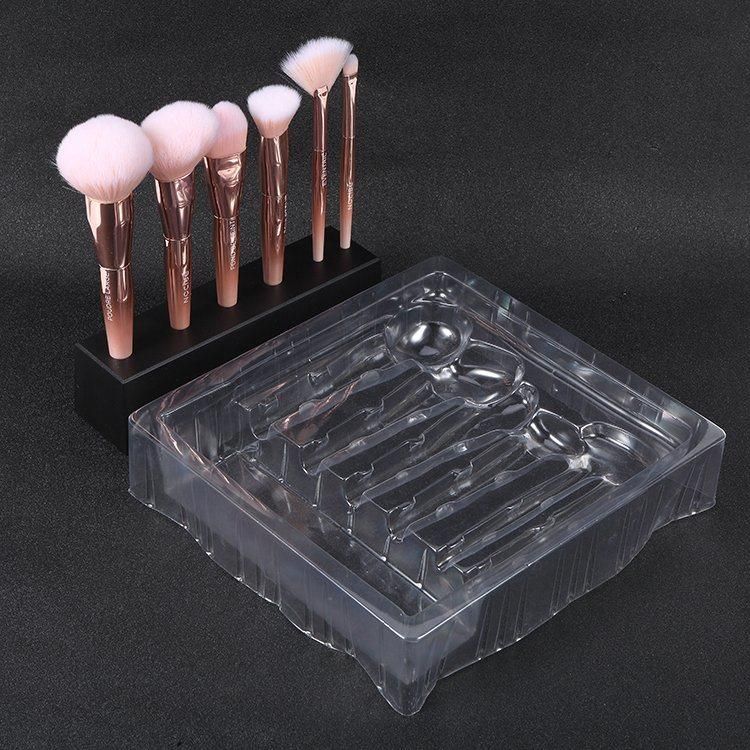 Disposable Plastic Pet Clear Food /Fruit /Cosmetic Packaging with Hinged Lid