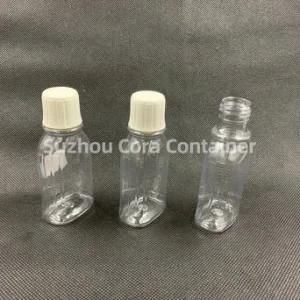 88ml Neck Size 24mm Pet Plastic Cosmetic Bottle with Screwing Cap