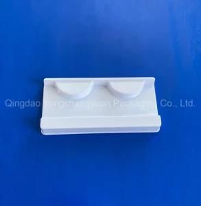Custom 1 Pair White Gold Color Blister Pet Plastic Lash Tray Packaging for Cosmetics