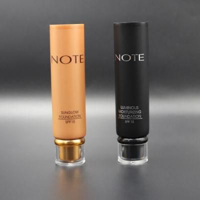 Silkscreen Printing Cosmetic Foundation Makeup Tube with Acrylic Cap