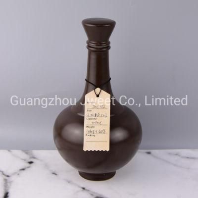 Custom Ceramic Gin Bottle Stoneware Liquor Gin Bottle