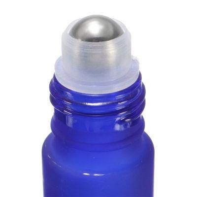10ml Frosted Cobalt Blue Glass Roll on Bottle /Perfume Roll on Bottle with Silver Aluminum Cap