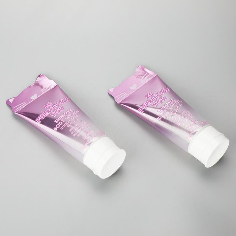 Gradient Clear Purple Plastic Cosmetic Body Lotion Cream Packaging Tube