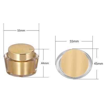 15g Acrylic Cosmetic Cream Pot with Metalized Lid