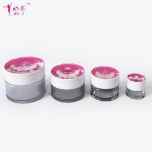 5g 30g 50g 100g PETG Round Straight Cream Jar with Top Flat