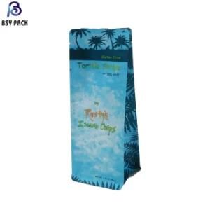 Customized Food Grade Top Zip Lock Flat Bottom Pouch Food Use Plastic Packing Bag Low Temperature Resistant