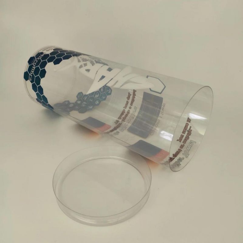 PET Plastic Custom Cylinder Packaging Box for sports towel
