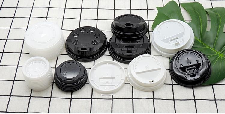 76mm Plastic Products Disposable Coffee Cup White Lid for Beverage or Tea