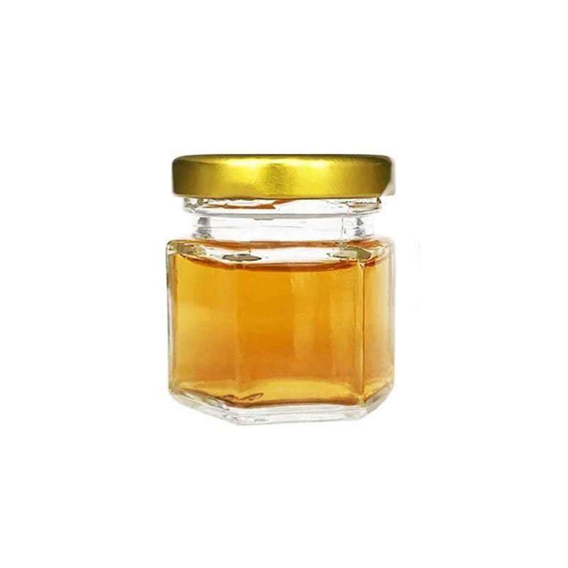 45ml Hexagon Glass Jar with Gold Lid for Wedding Party Favors Shower Favors Baby Foods Honey Canning