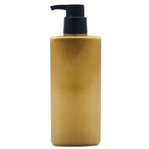 300ml 500ml Pet Plastic Square Skincare Packaging Shampoo Bottle with Pump