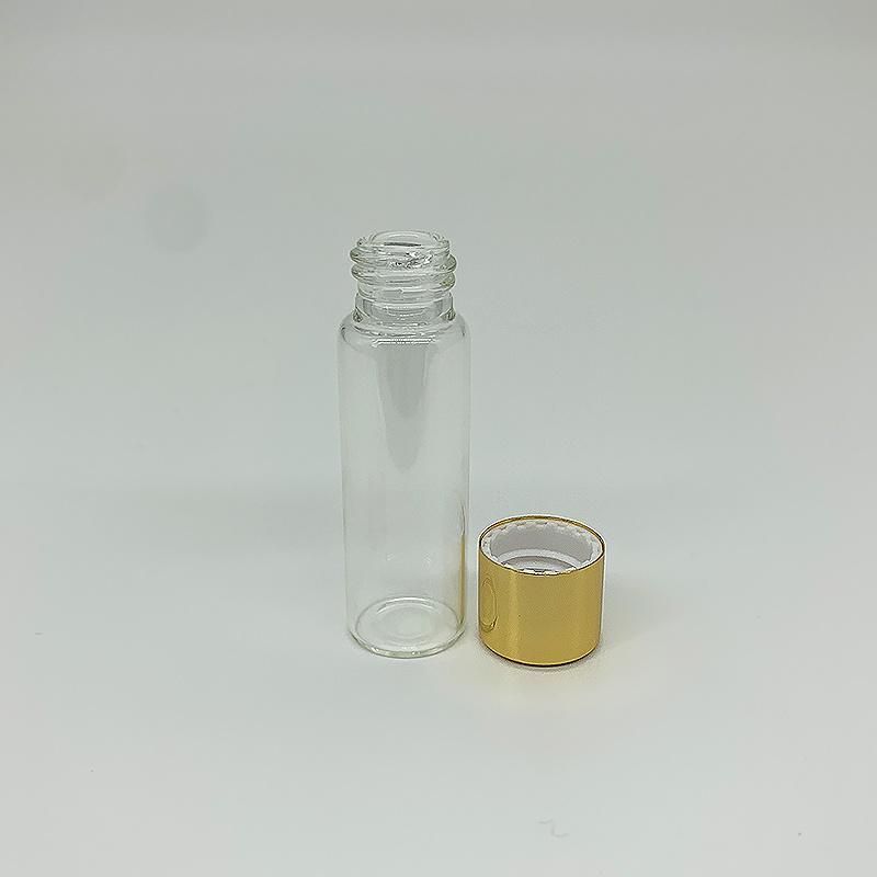 China Manufactory Cosmetic Glass Vial Bottle with Cap for Essential Oil Sample Bottle