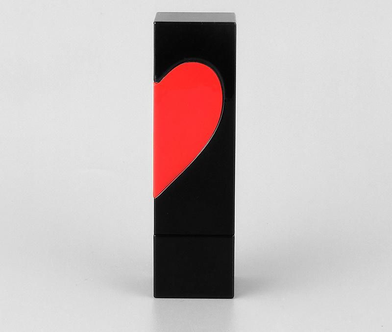 in Stock Luxury Heart Shape Lipstick Tubes Empty Customized Plastic Empty Square Lip Balm Case Container Packaging