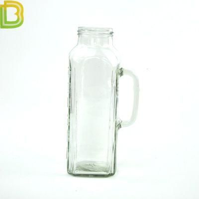 Square Embossed New Model Juice Water Beverage 1.2 Litres Bottle with Handle