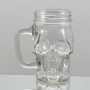 Various Capacity Glass Food Container Wholesale Skeleton Shaped Storage Jar for Kitchen