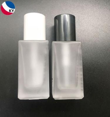30ml Clear Frosted Square Essential Oil Glass Pump Bottles