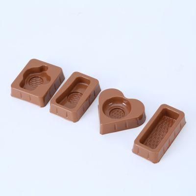 Customized Food Grade Pet Chocolate Blister Packaging Tray with Different Shapes and Colors