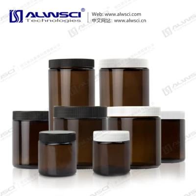 Alwsci 250ml Wide Mouth Amber Glass Soil Sampling Bottle with PP Cap and Septa