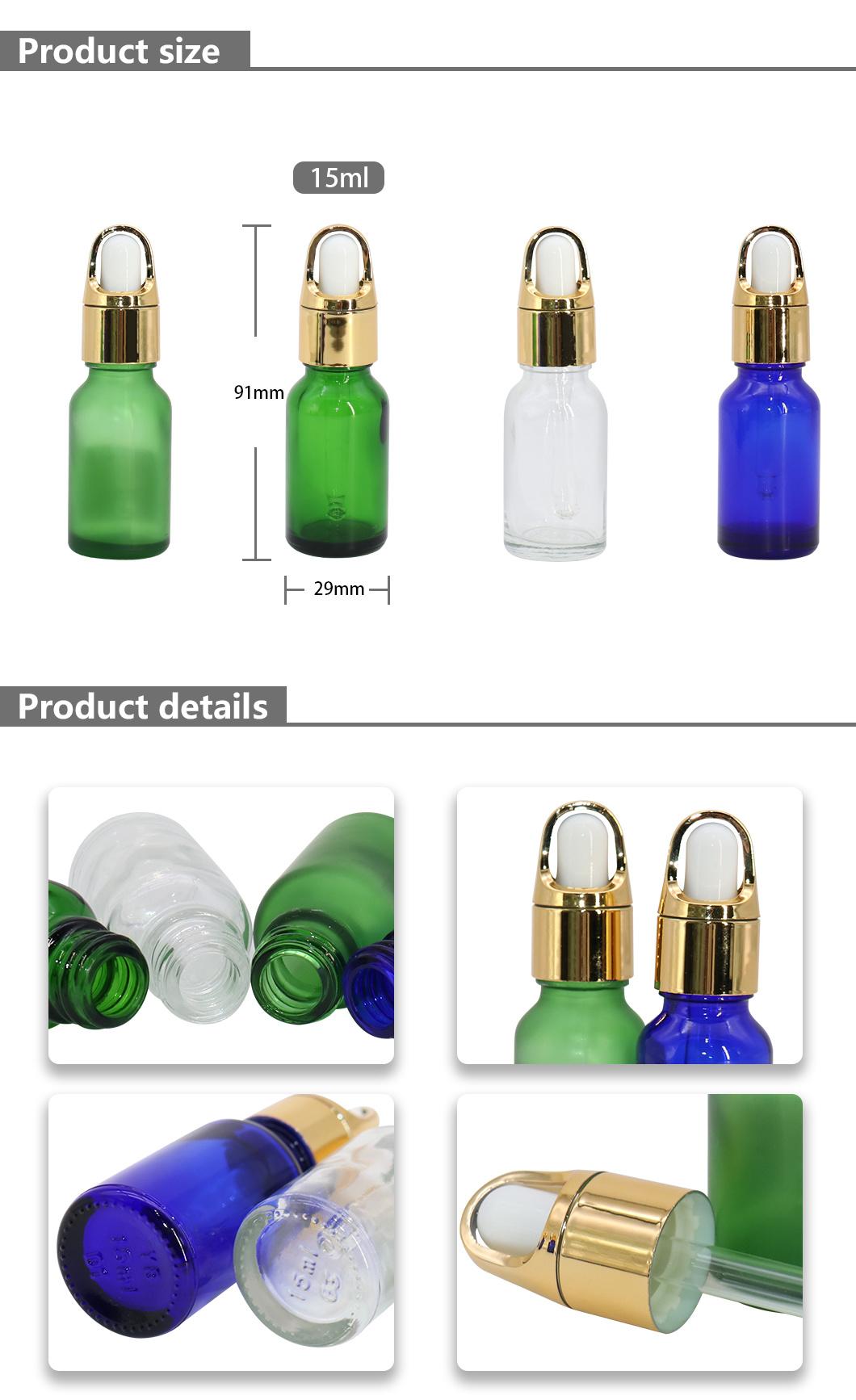 OEM/ODM Bottle China Green Clear Dropper Bottles with Customized Color