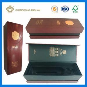 High Quality Rigid Paper Board Wine Box (with logo foil)