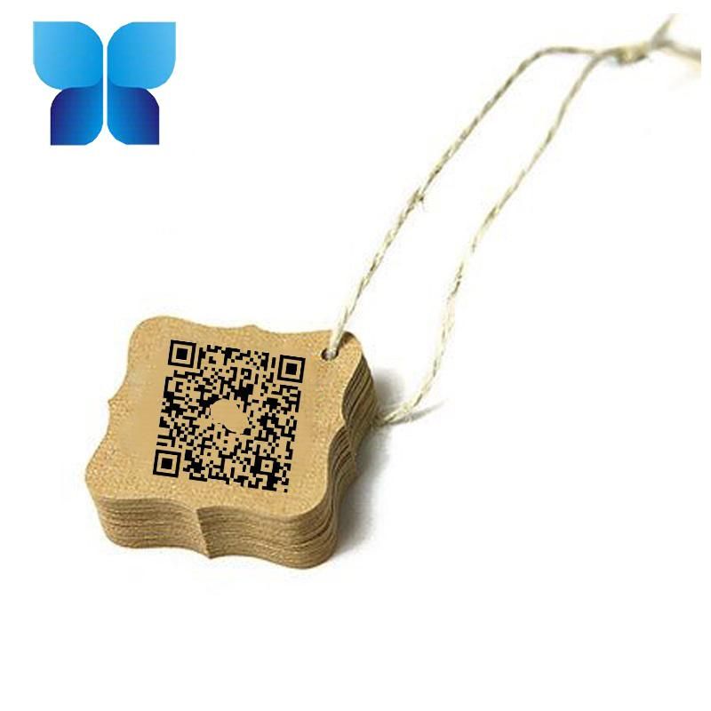 Customised Square Apparel Hangtag with Strings for Kid′s Clothing Fabric