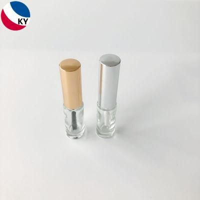 3ml Nylon Mascara Brush Lipgloss Glass Bottle with Gold Silver Aluminium Cap