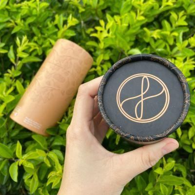 Firstsail Food Wrapping Sugar Coffee Tea Canister Set Paper Cans Heaven and Earth Cover Brown Round Packaging Boxs Tube for Snack Nuts