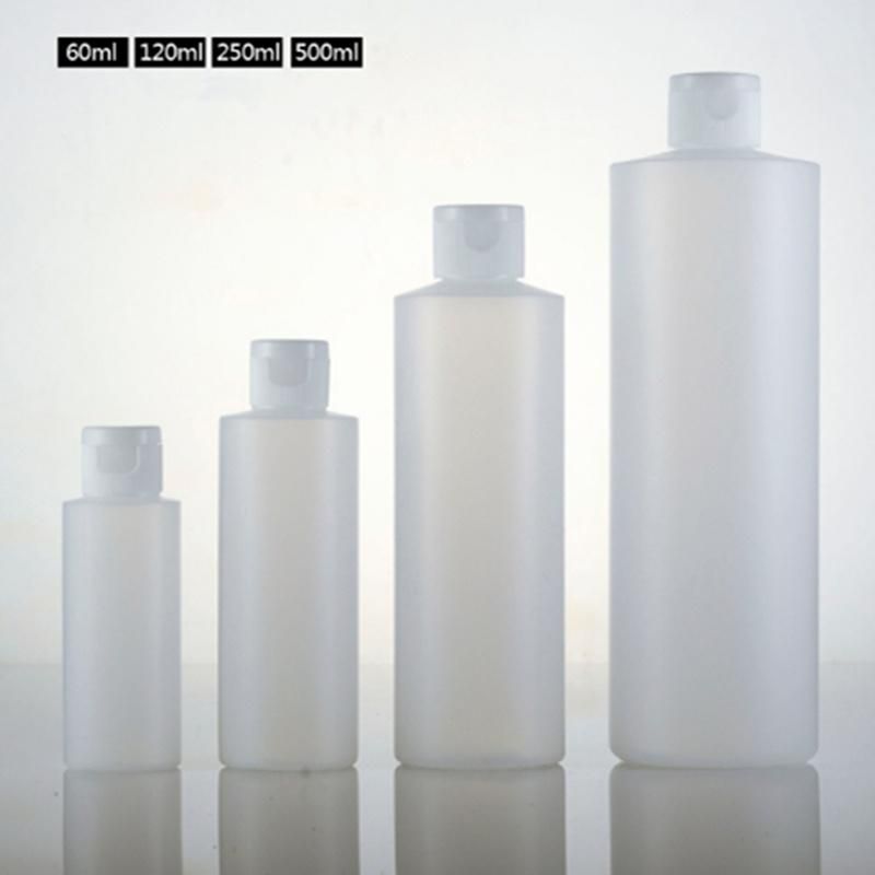 500ml Flat Shoulder Container Plastic PE Bottle with Lotion Pump